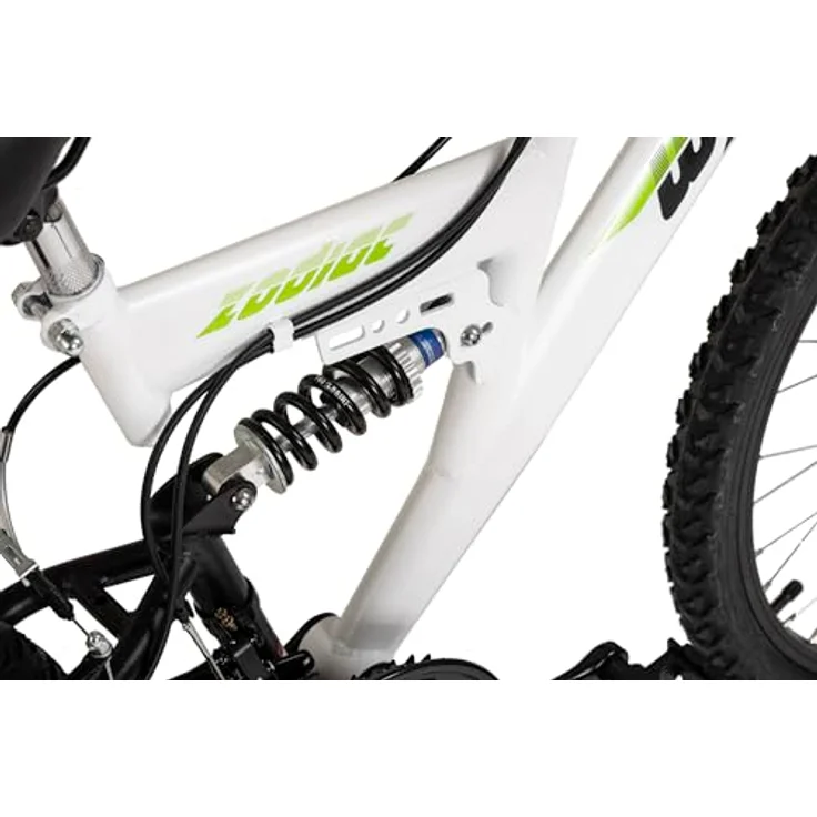 WYLD Kinder-Mountainbike Fully ATB 24" Zodiac weiß-grün 18 Gänge RH 38 cm – Bild 3