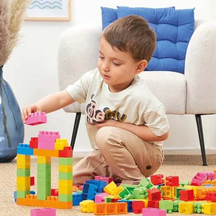 Ecoiffier Tasche Ziegelsteine ABRICK, 50 Teile, für Kinder ab 18 Monaten, französische Herstellung – Bild 2