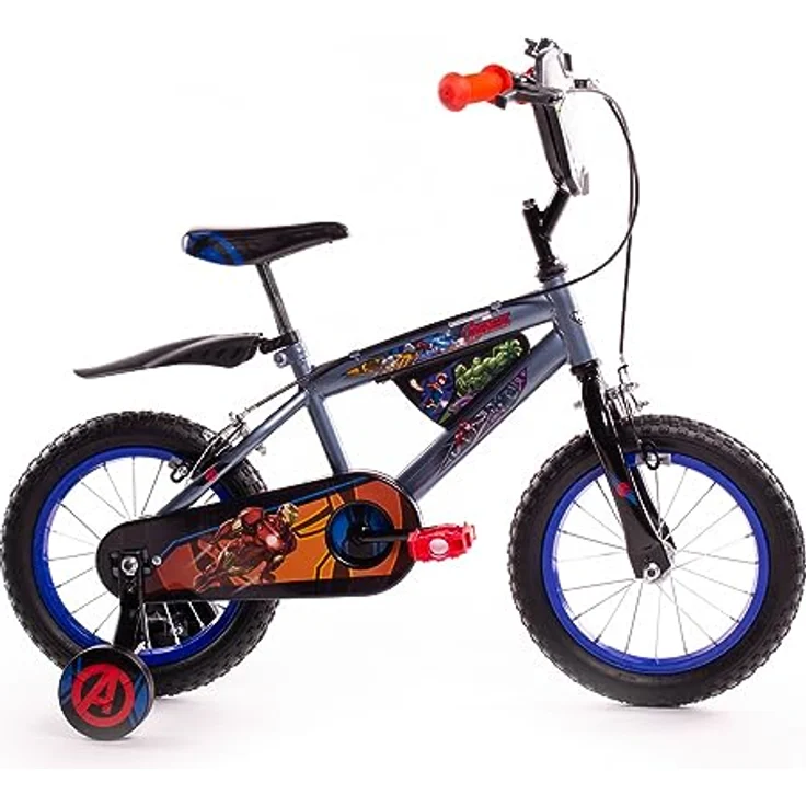 Huffy Jungen Kinderfahrrad, Avengers Fahrrad mit Stützrädern, 35,6 cm (14 Zoll), grau – Bild 2