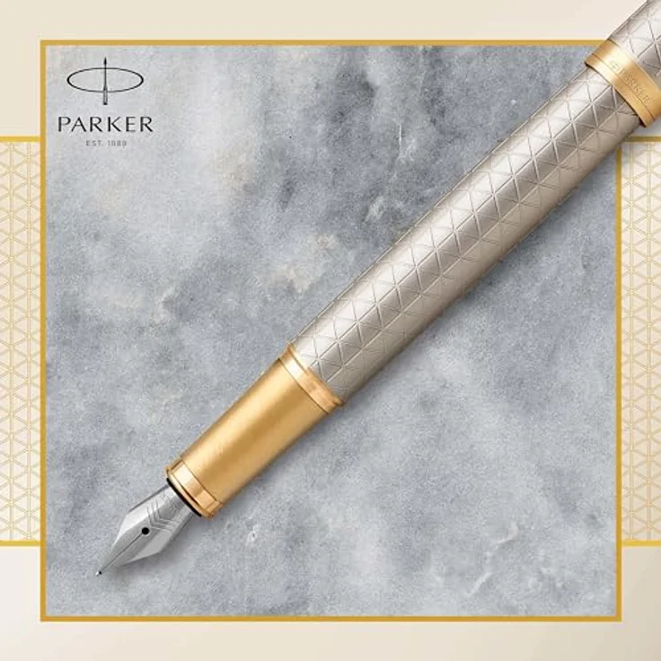 Parker Pen IM Premium Silver G.C., Schreibstift mit stabiler Edelstahlfeder, Silber – Bild 4