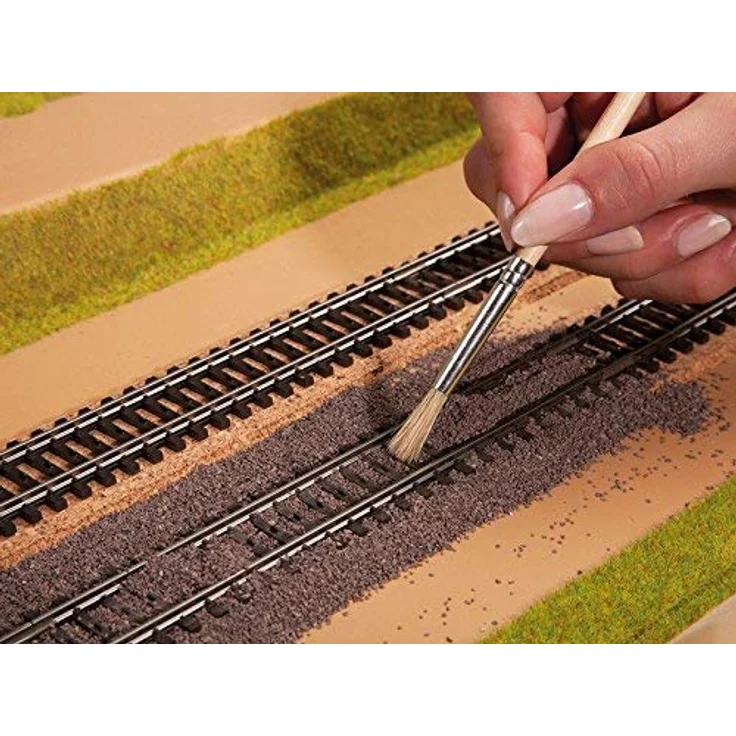 NOCH Profi-Schotter „Granit“, grauer Modellbauschotter, 250 g für Spurweiten N und Z, feine Körnung 0,1 - 0,6 mm, ideal für detailgetreue Gleisbettungen – Bild 5