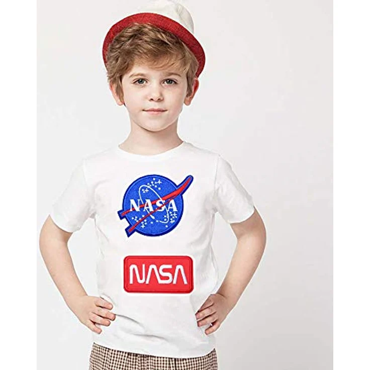 Bügel-Aufnäher im 8-teiligen Set mit US-Flagge, NASA-Logo, 100. Space Shuttle Mission, gestickte Aufnäher für Kleidung, Handarbeiten, individuelle Abzeichen – Bild 3