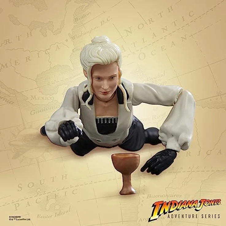 Hasbro INDIANA JONES The Last Cross Adventure Series, Dr. ELSA Schneider 15 cm Actionfigur mit abnehmbarer Brille und Gral Zubehör – Bild 5