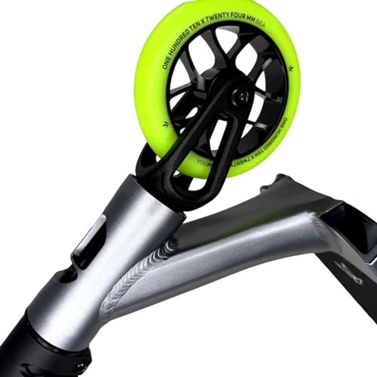 F26 Blunt Colt S6 Complete Stunt-Scooter H=84cm Park/Street I Kinder I Jugendlich I Erwachsene I Trick I Tret I Roller I Leicht (110mm Silber matt/Neon Gelb) – Bild 2