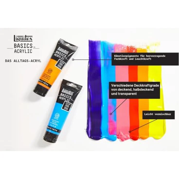 Liquitex Basics Acrylfarbe 1058346, Metallic Grün, 22 ml Tube, lichtecht, mittlere Viskosität, seidenglänzend, monopigmentiert, Archivqualität – Bild 5