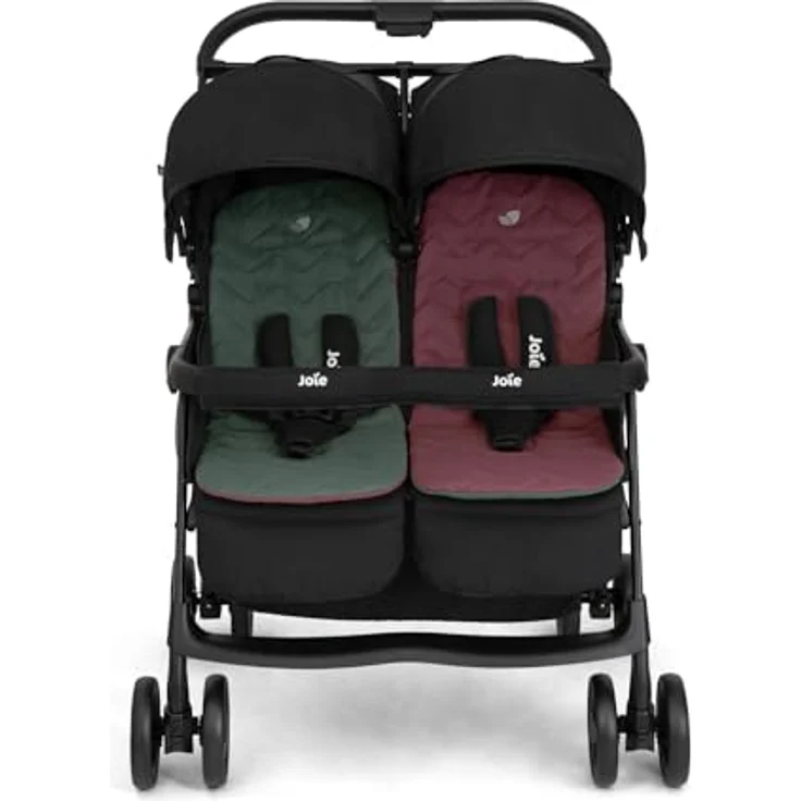Joie Aire Twin Zwillingsbuggy, mit Regenverdeck, wasserabweisendes Verdeck, UV-Schutz 50+, 4-Rad-Einzelfederung - Joie – Bild 4