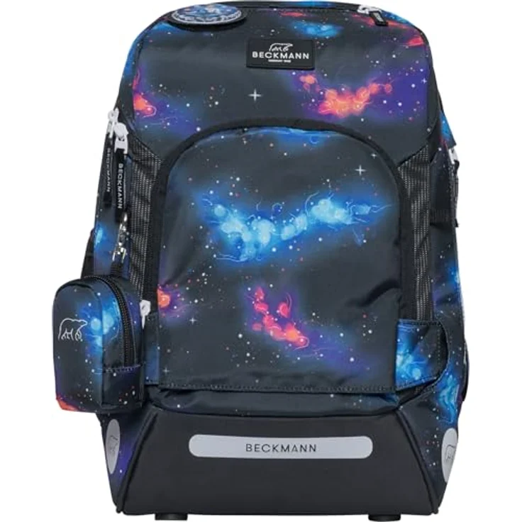 Beckmann Schulranzen-Set Active Air FLX Ninja Elements, 6-teilig, Grundschule, inkl. Regenüberzug, 20-25L, Black, Norwegische Qualität, Ergonomisches Design, 4 Jahre Garantie – Bild 3