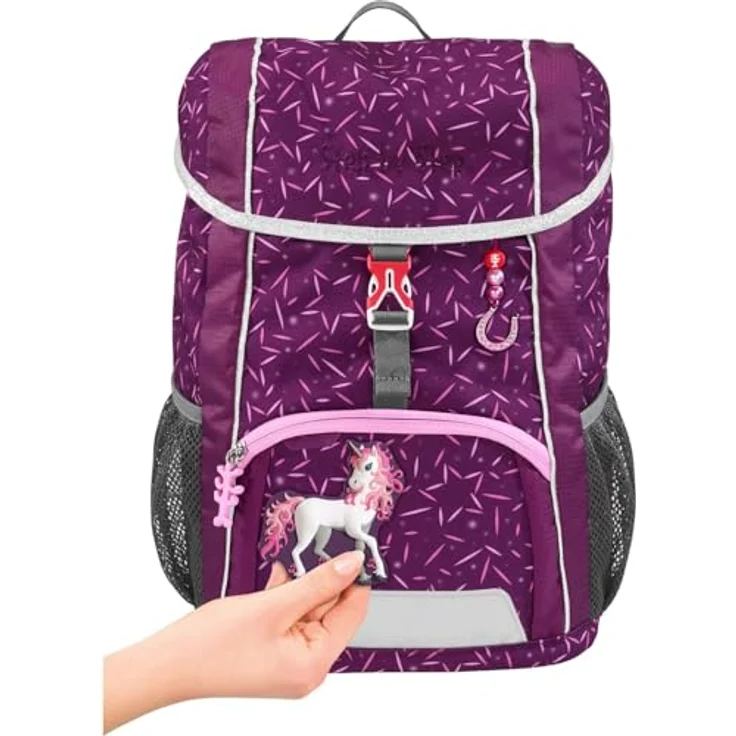 Step by Step Kindergartentasche Pretty Unicorn Nuala, Rosa, ergonomisch gepolstert, mit Wechselmotiven und umfangreichem Stauraum – Bild 3