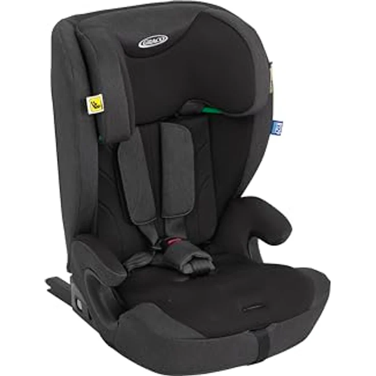 Graco Kindersitz Energi i-Size R129, mit ISOFIX & Top Tether, 5-Punkt-Gurt, Safety Surround™, 15-fach höhenverstellbare Kopfstütze, maschinenwaschbare Bezüge, Midnight – Bild 1