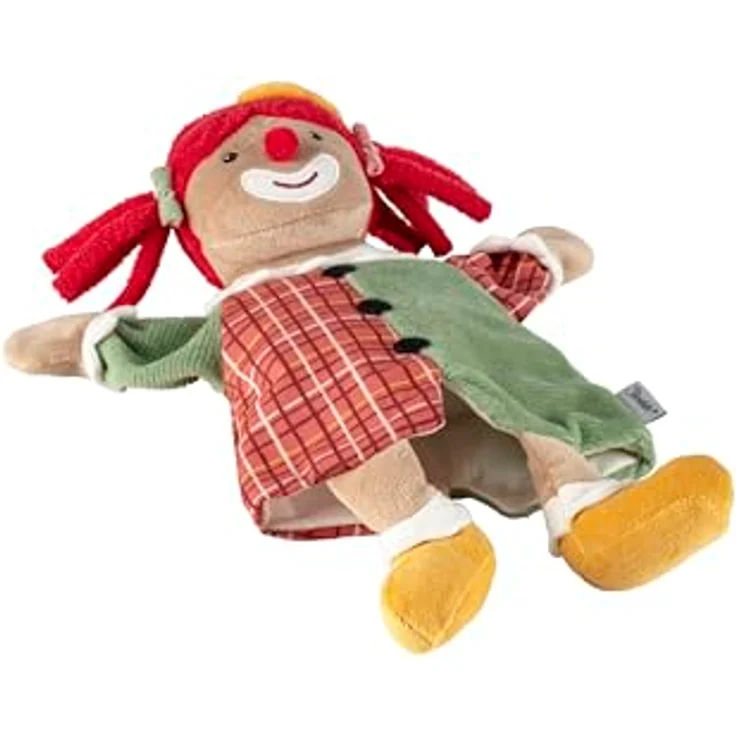 Sterntaler Handpuppe Clown, weiches Kinder Spielzeug für Puppentheater, Sprachförderung & Kuscheln, mehrfarbig – Bild 5