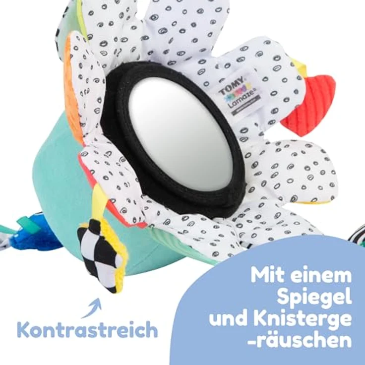 Lamaze Beruhigender Salty Sam, Musikalisches Plüschspielzeug mit Sanften Klängen und Weichen Texturen, Sensorisches Entwicklungsspielzeug mit Bauchlage-Unterstützung, Ab Geburt Geeignet – Bild 3