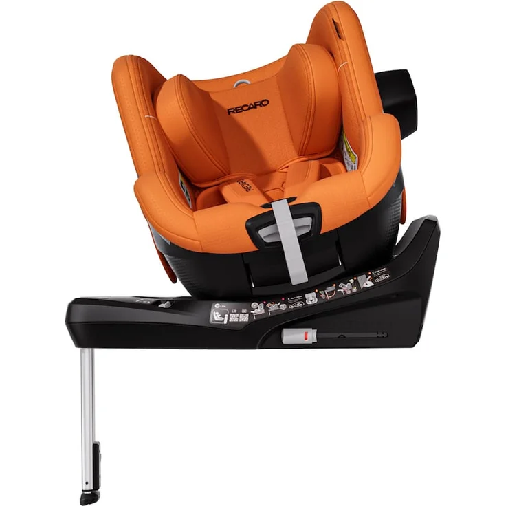 Recaro Toron 1 Kid Reboard Kindersitz mit 360° Drehfunktion, i-Size, ergonomischer Liegeposition, 61-105 cm, Vibrant Orange