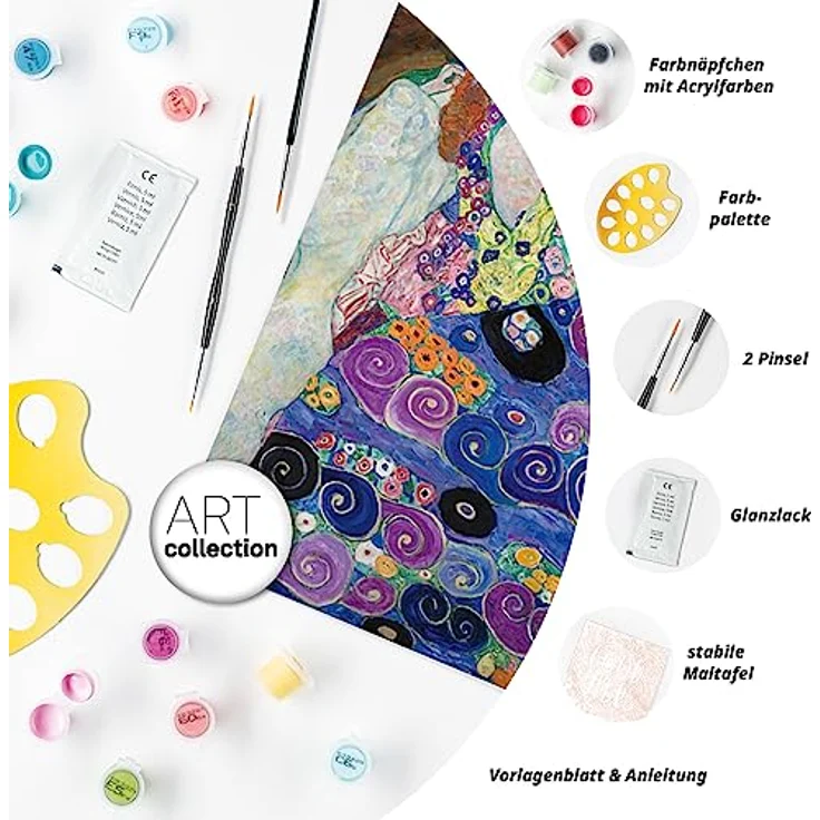 Ravensburger CreArt - Malen nach Zahlen 23649 ART Collection: Virgin (Klimt) ab 14 Jahren – Bild 5