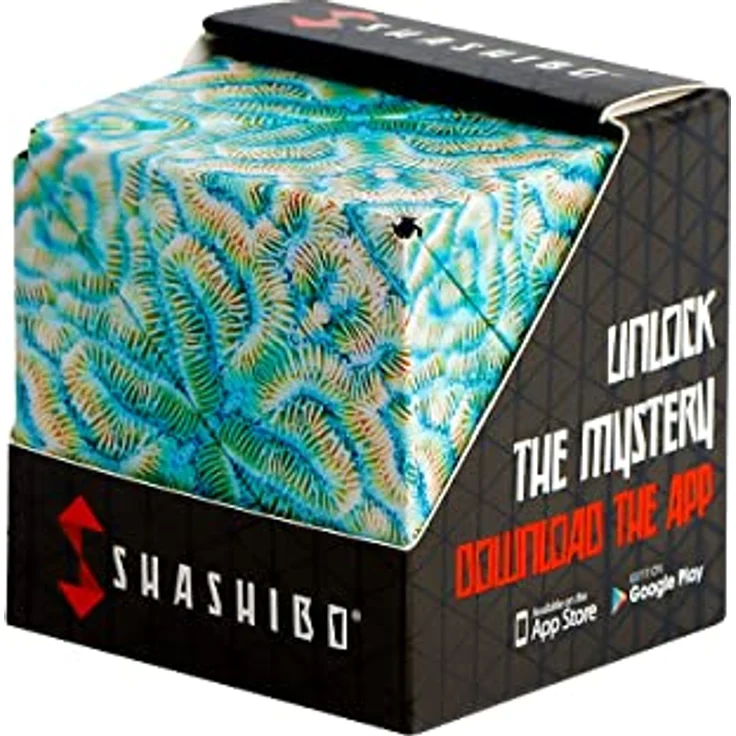 SHASHIBO Formwechsel Zauberwürfel - Preisgekrönt, Patentiert - Anti Stress Spielzeug - 36 Seltenerdmagnete - 3D Infinity Cube - Shashibo Magnetwürfel in Über 70 Formen Verwandelbar (Undersea) – Bild 2