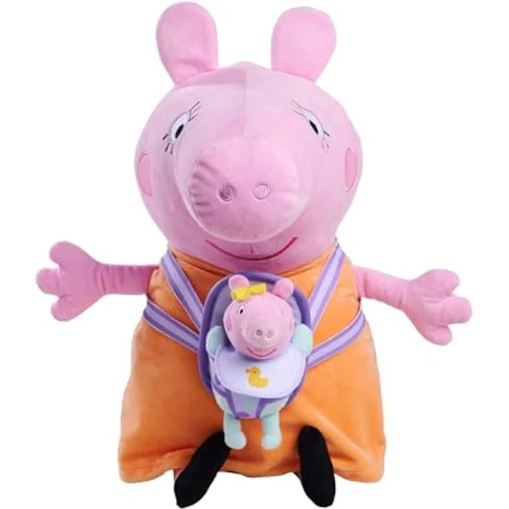 SIMBA Plüschfigur Peppa Pig - Mama Wutz mit Baby Evie, 33 cm, kuschelweich und ideal für Babys – Bild 1