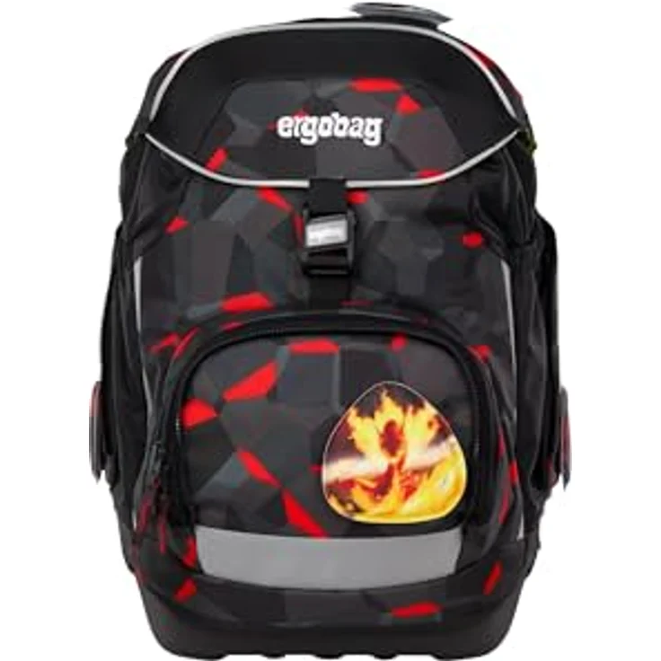 ergobag pack Set, ergonomischer Schulrucksack für die 1. Klasse, 6-teiliges Set mit individualisierbaren Kletties, wasserdichte Bodenwanne und reflektierende Details, 28 x 40 x 25 cm – Bild 2