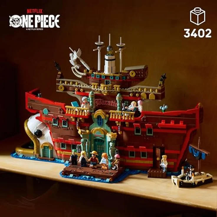 LEGO ONE Piece - Das Baratie schwimmende Restaurant - Modell mit detailliertem Innenraum & 10 Minifiguren, inkl. Ruffy, Nami & Sanji - Spielzeug für Erwachsene - 75640 – Bild 3