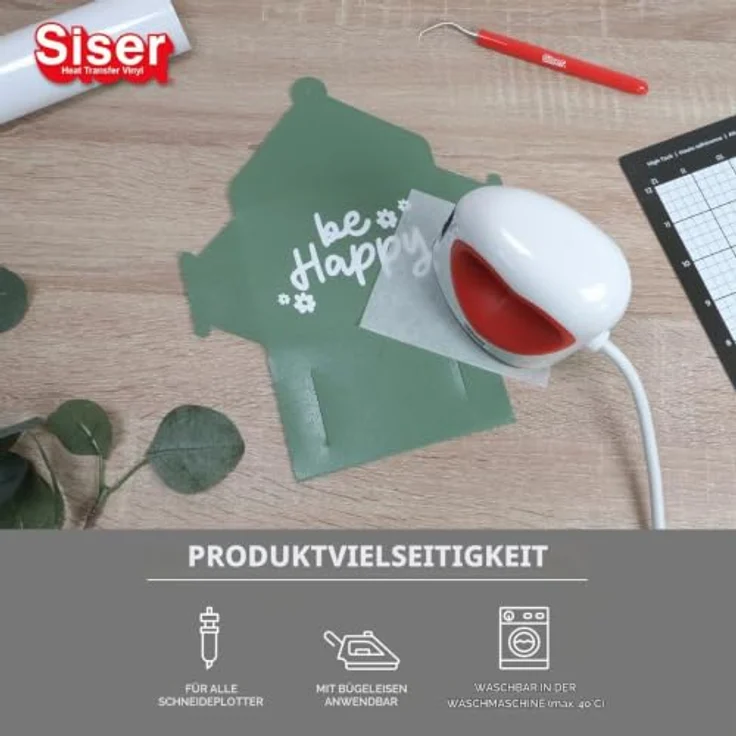Siser® P.S. Film Extra EasyWeed, PVC-freie Transferfolie für Schneideplotter, weiß, 30,0 x 50,0 cm, 1 Rolle – Bild 5