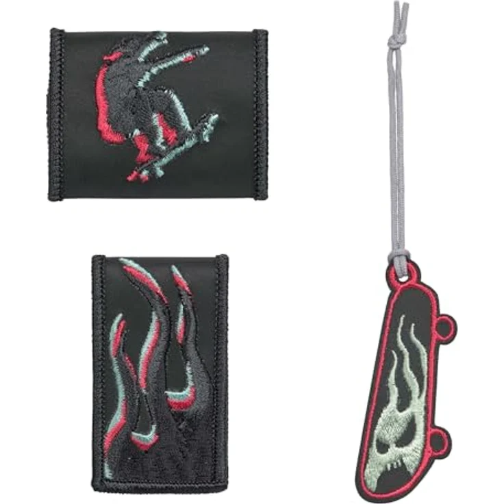 LÄSSIG Gepäckanhänger Patches M, Unisex Kinder Reisezubehör in Schwarz, individuelles Rucksack-Design mit 1 Anhänger und 2 austauschbaren Patches – Bild 2