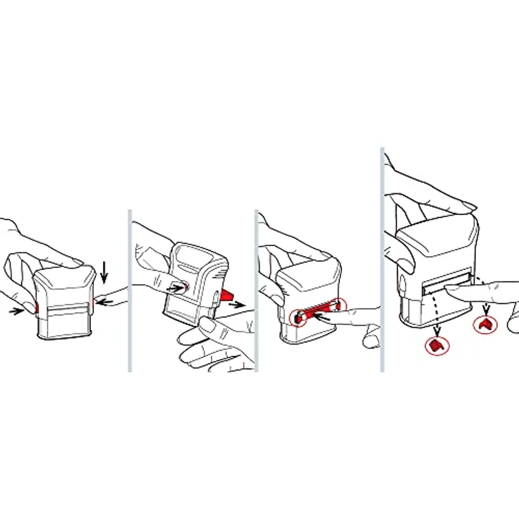 TRODAT Ersatzkissen Printy 6/4915, schwarzes Stempelkissen 70 x 25 mm mit ungiftigen Farben und präziser Farbdosierung – Bild 4
