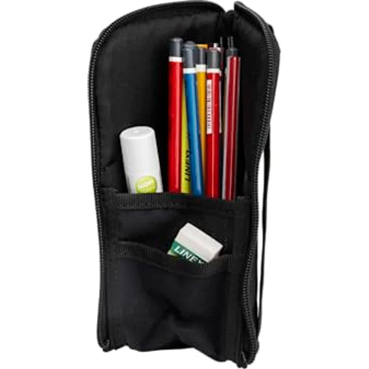 Oxford Federmäppchen Stand-Up Stiftehalter, schwarz, recyceltes Material, extra viel Platz – Bild 3