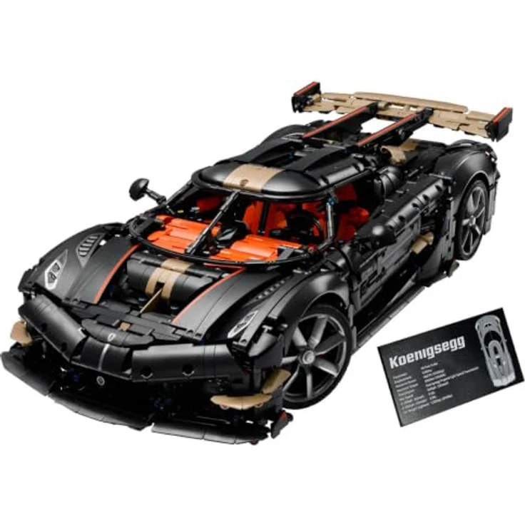 LEGO Technic 42232 Koenigsegg Sadair's Spear Hypercar, Modellauto-Bauset mit V8-Kolbenmotor, Triplex-Federung, 9-Gang-Getriebe, für Erwachsene, 4104 Teile – Bild 7