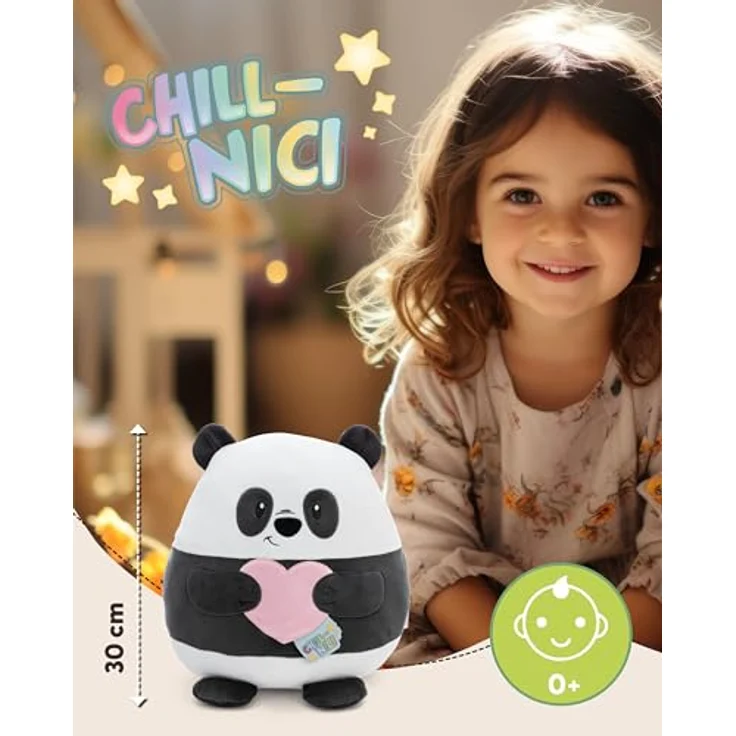 NICI CHILL-NICI Panda Kuscheltier mit Herz 30 cm - Flauschiges Stofftier aus Marshmallow-Textur-Material - Ideal zum Kuscheln, Spielen und Liebhaben - 61405. – Bild 2