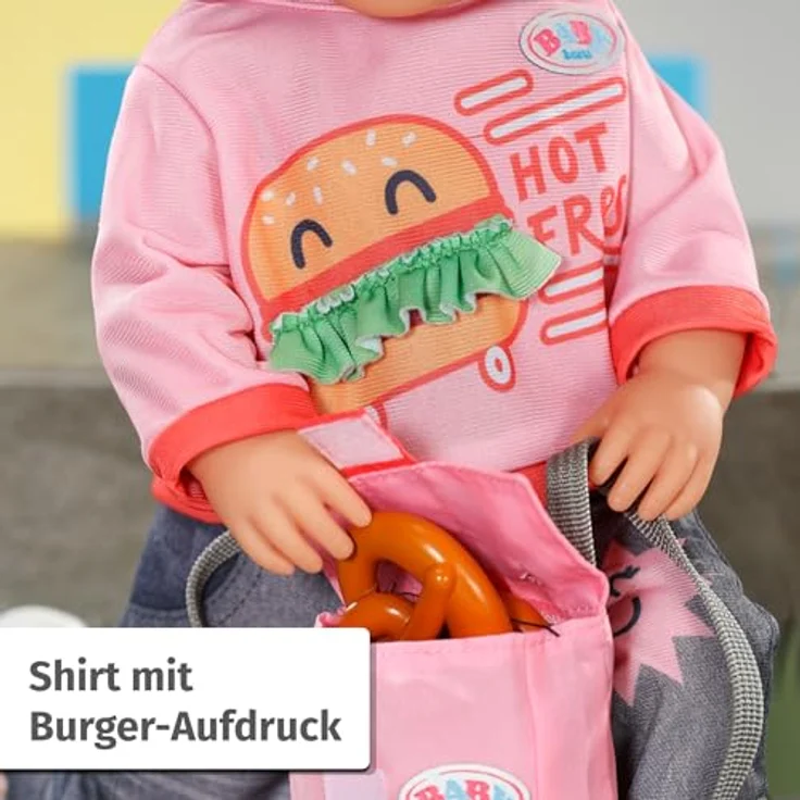 BABY Born Snack Shop Outfit, Verkäufer-Outfit mit Cap, Schuhen und Rucksack für 43cm Puppen, Zapf Creation - Preisvergleich – Bild 3