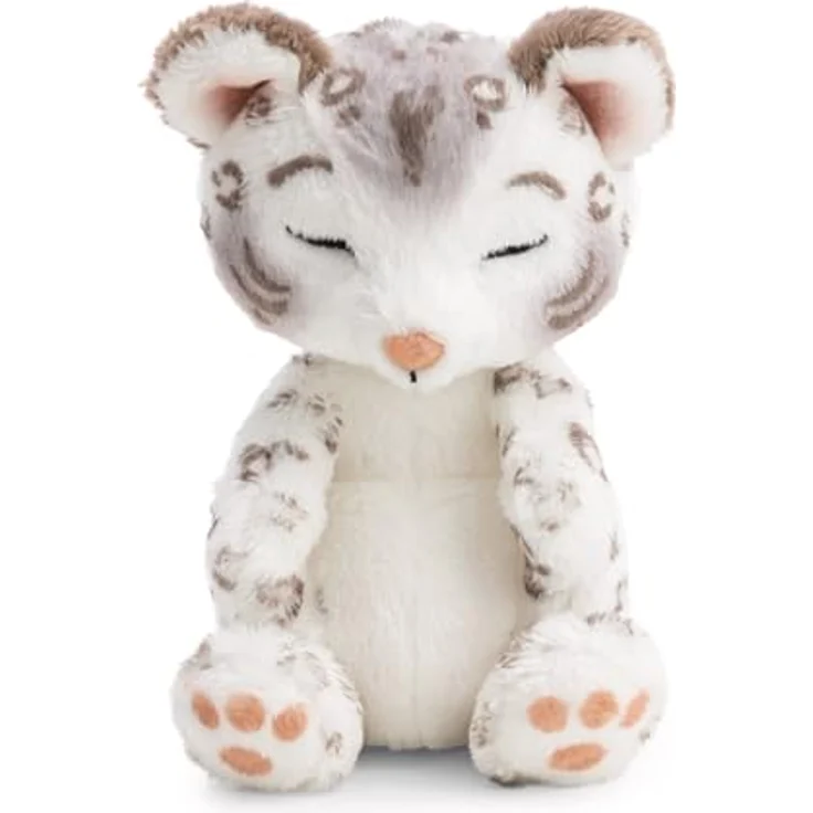 NICI Kuscheltier Schneeleopard 12cm schlafend im Körbchen, weiß - weiches Plüschstofftier zum Kuscheln und Spielen, ideal als Geschenk für Kinder und Erwachsene, Modell 62871 – Bild 4