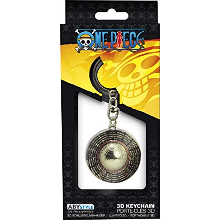 ABYstyle One Piece 3D Keyring Luffys Strohhut, hochwertiger Metall-Schlüsselanhänger, H. 4,8 cm x L. 4,5 cm, 100% offiziell – Bild 5