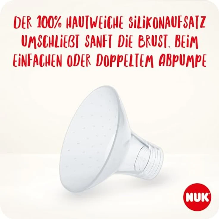 NUK Soft & Easy Erweiterungsset elektrische Milchpumpe, 100% Silikon Brustaufsätze 24 mm & 27 mm, inkl. Perfect Match Babyflasche, individuell einsetzbar als Einzel- oder Doppel-Milchpumpe – Bild 3
