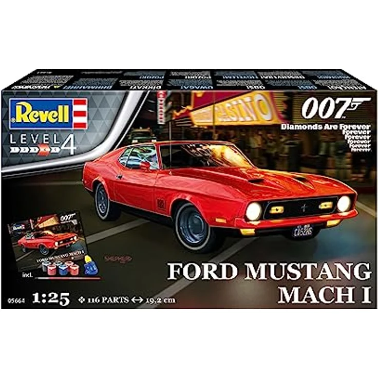 Revell Modellbausatz I Geschenkset James Bond Ford Mustang I Detailreicher James Bond Bausatz I 129 Teile I Maßstab 1:25 I für Kinder und Erwachsene ab 12 Jahren – Bild 2