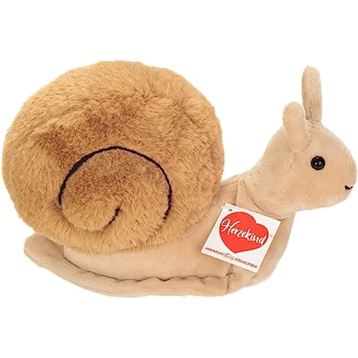 Teddy Hermann® Kuscheltier Herzekind, Schnecke Lotta 20 cm, Handgefertigt mit Liebe zum Detail, braunes Schneckenhaus – Bild 2