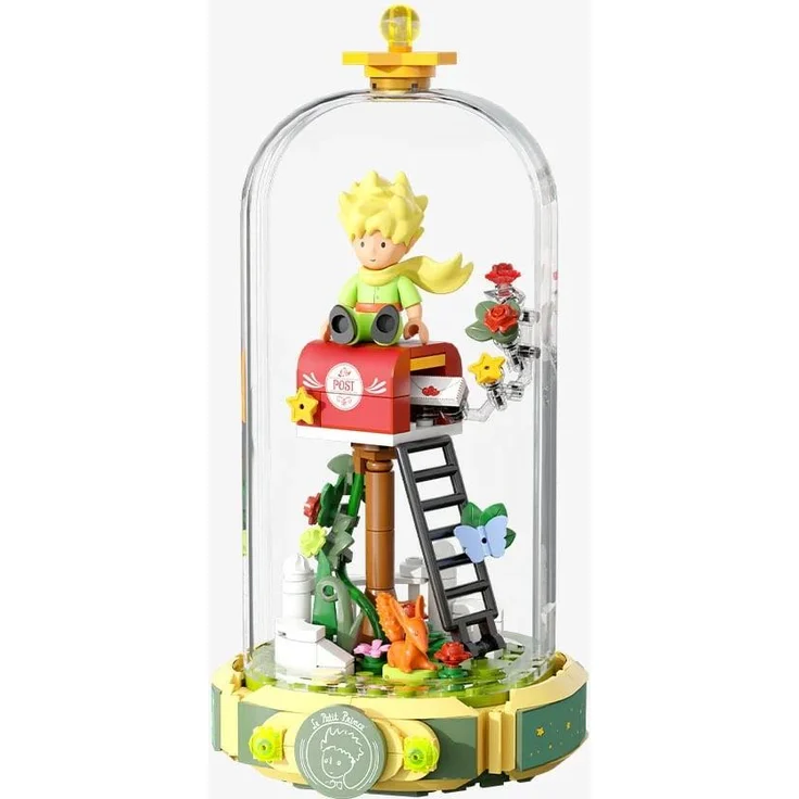 Pantasy 86323 Der kleine Prinz "Wishing Mailbox" Bauset, 185 Teile mit Glassturz und bunten Dekorationselementen