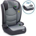 Fillikid Kindersitz Lea i-Size R129, Gurtbefestigung für Kinder von 3 bis 12 Jahren (100 cm - 150 cm), 4 kg, grau, mit höhenverstellbarer Kopfstütze und Seitenaufprallschutz