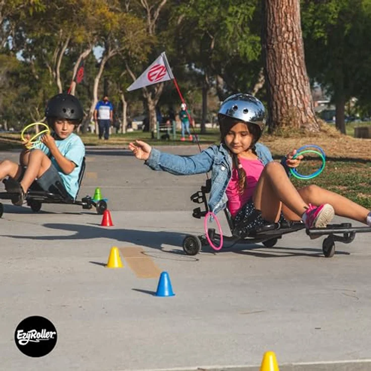 EzyRoller Drifter X Trike Dreirad Drift Kinderfahrzeug Spielgeräte für draußen Dreirad Kinder Dreiradscooter 4 - 14 Jahre schwarz - Preisvergleich – Bild 3