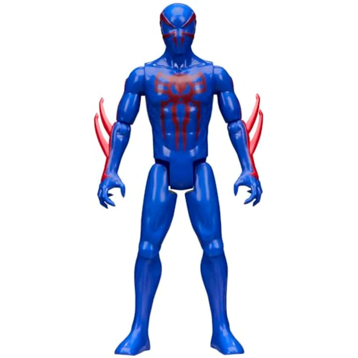 Hasbro Spiderman Titan Series 2099 Figur, 29 cm große Actionfigur mit 11 Gelenkpunkten, blau-rot, für Kinder ab 4 Jahren – Bild 2