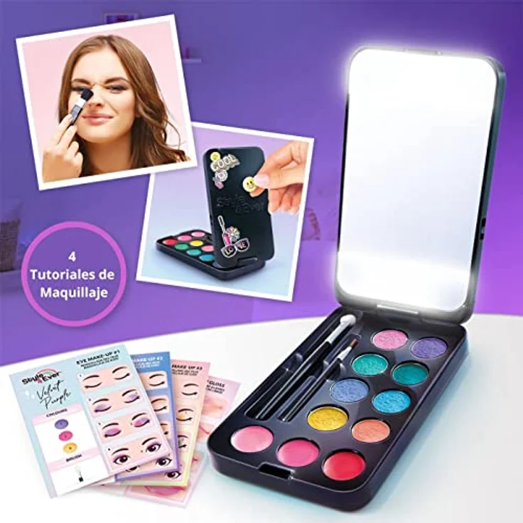 Canal Toys OFG 260 Kompakter LED-Make-up-Koffer, Mehrfarbig mit beleuchtetem Spiegel und Tutorials – Bild 4