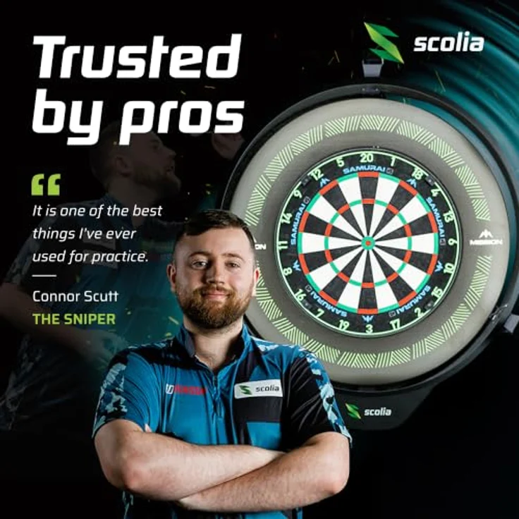 Scolia "Home 2 Flex" Autoscoring-System, automatische Punktezählung für Steeldarts mit 360° LED Beleuchtung, flexibles Abo-Modell – Bild 9