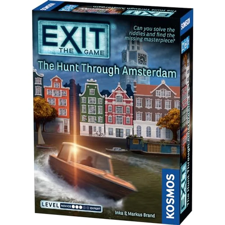 Thames & Kosmos EXIT: The Hunt Through Amsterdam, Escape Room Kartenspiel für 1-4 Spieler, 12+ Jahre, inklusive 88 Karten und Decoder-Disk, ideales Familienspiel – Bild 1