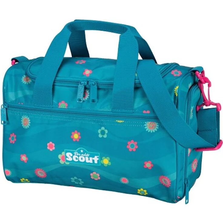 Scout Sporttasche 35 cm, grau, aus 100% Polyester mit Little Flowers Design