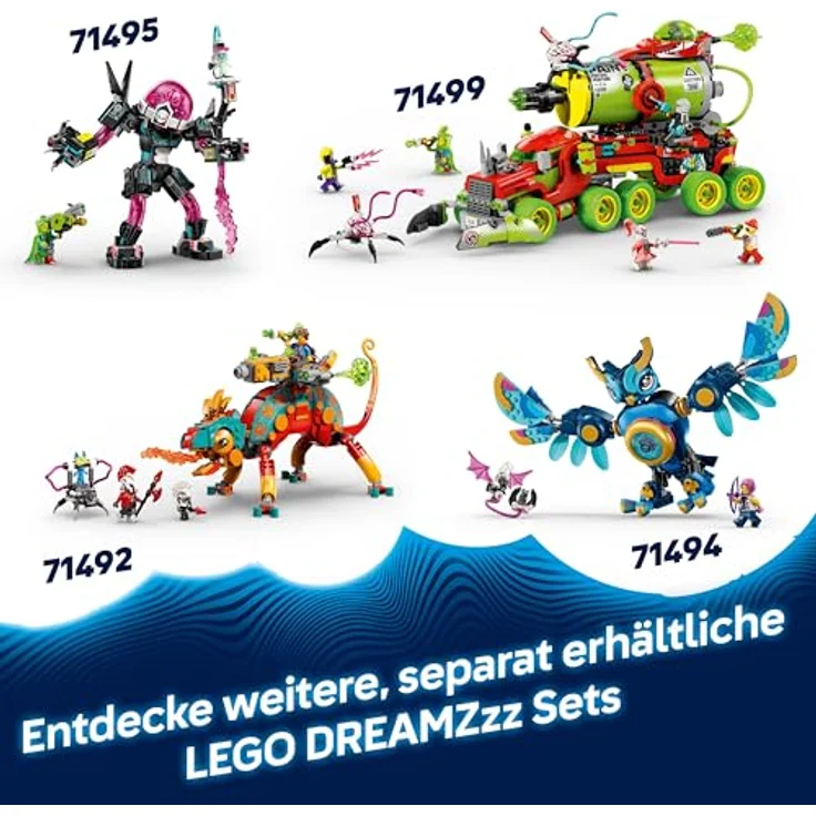 LEGO DREAMZzz 71500 Albtraumhai-U-Boot, 2-in-1 Bausatz mit 5 Minifiguren, Mehrfarbig, 1413 Teile – Bild 8