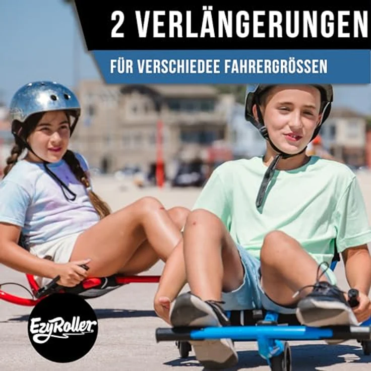 EzyRoller Spinner X Dreirad für Kinder ab 4 bis 14 Jahre, rot, mit 360° Rotation und anpassbarem Rahmen, bis 70 kg tragbar – Bild 3