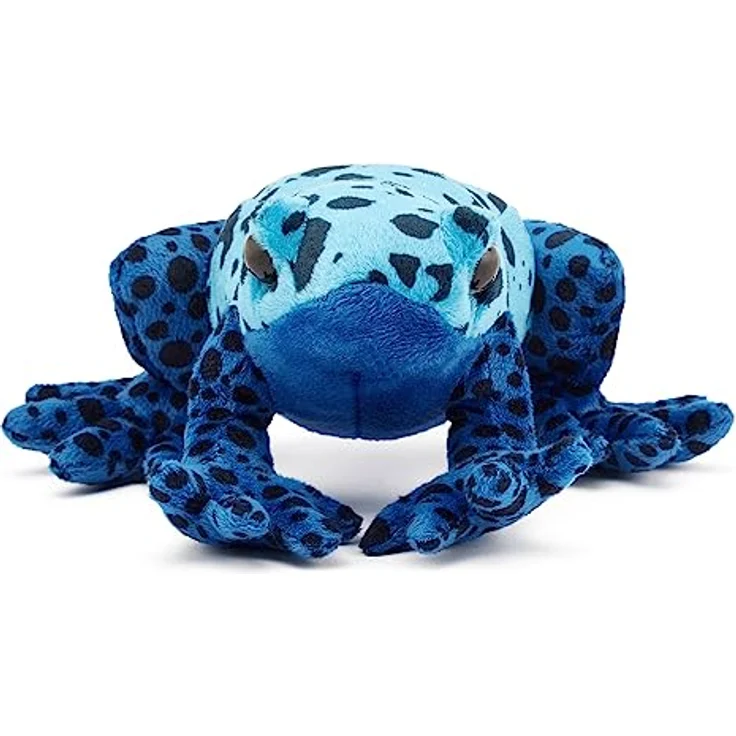 Zappi Co Benjamin der Blaue Pfeilgiftfrosch, 100% recyceltes Plüsch-Spielzeug (15cm), umweltfreundlich, weich und kuschelig für Neugeborene – Bild 2