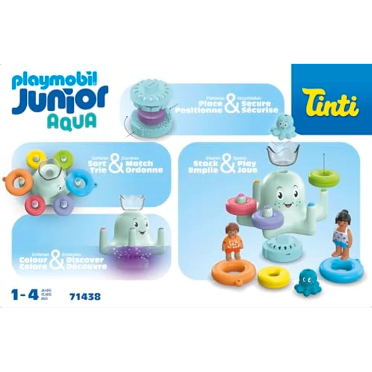 Playmobil® Bunter Tintenfisch, inkl. 3 Tinti-Badetabletten (71438) Konstruktions-Spielset, (17 St), JUNIOR AQUA & Tinti, Made in Europe – Bild 5