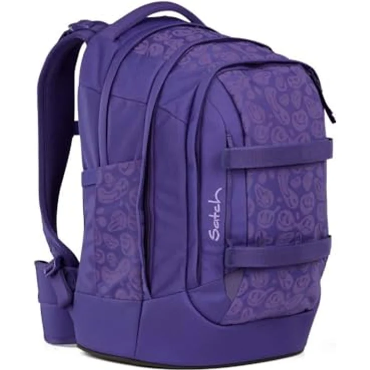 Satch pack Schulrucksack Set 2tlg. inkl. Schlamperbox mit 3D Soft-Mesh Rückensystem, 30 Liter Volumen, Bright Faces – Bild 3