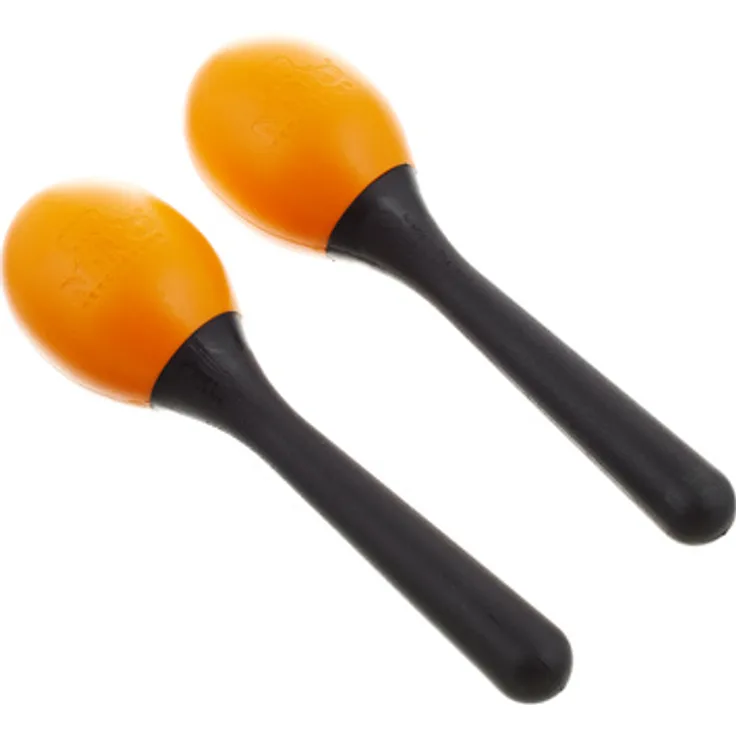 Nino 569OR Maracas, Paar aus ABS Kunststoff, klein, orange