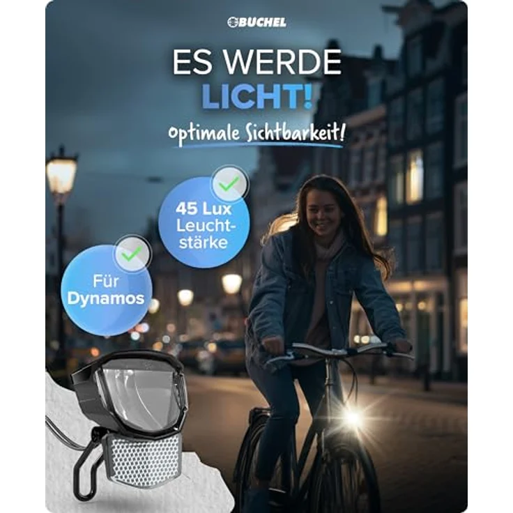 LED-Scheinwerfer Tour 45 mit Halter ca. 45 Lux inkl. Reflektor Stvzo – Bild 3