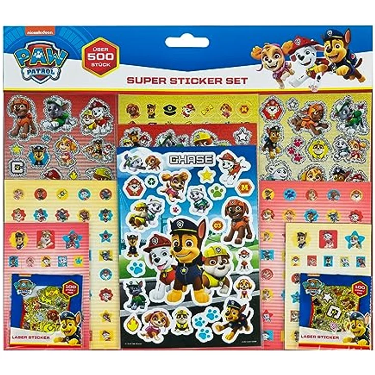 PAW PATROL Sticker Set 500 st, Paw Patrol Sticker, 500 Stück – Bild 1