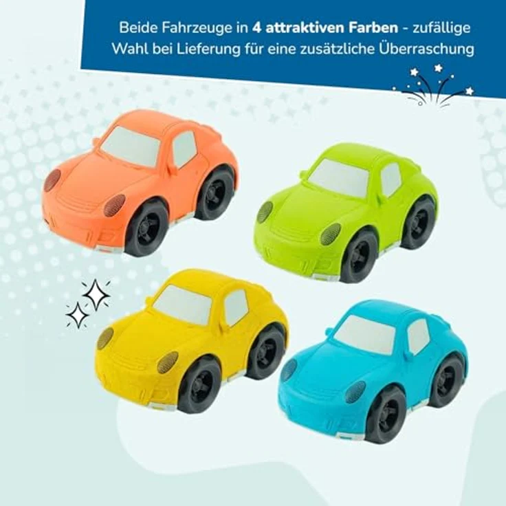 alldoro Spielzeug-Rennwagen Kleines Rennauto, Kunststoff-Weizenstroh-Mix, bunt, für Kinder ab 1 Jahr, zufällige Farbwahl – Bild 6